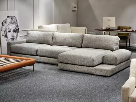 Диван parker (icon designe) серый 350x70x150 см.