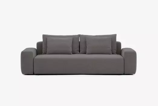 Диван раскладной olmo (dubrava) серый 266x92x110 см.