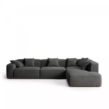 Диван saga (the idea) серый 325x72x255 см.