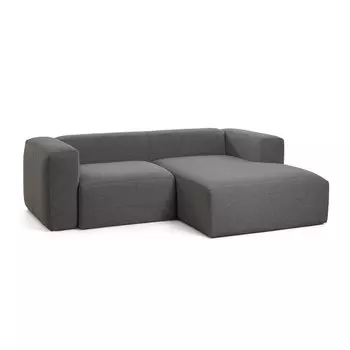 Диван-шезлонг blok (la forma) серый 240x69x174 см.