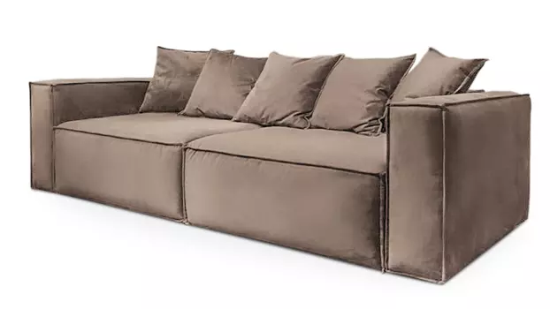 Диван софт (fiesta) коричневый 245.0x90.0x109.0 см.