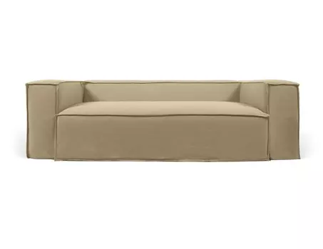 Диван трехместный blok со съемными чехлами (la forma) бежевый 240x69x100 см.