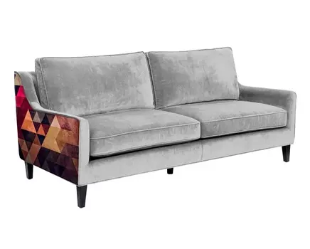 Диван triangle (icon designe) серебристый 177x82x95 см.