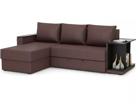 Диван «турин» (аврора) коричневый 238x76x159 см.