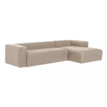 Диван угловой blok с правым шезлонгом (la forma) серый 330x69x174 см.