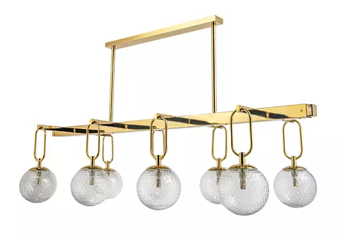 Дизайнерская люстра sebastian 8 gold (mak-interior) прозрачный 110x20x40 см.