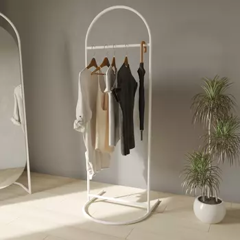 Дизайнерская напольная вешалка evesa белого цвета (genglass) белый 54x163x54 см.