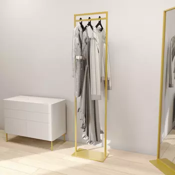 Дизайнерская напольная вешалка zilosi золотого цвета (genglass) золотой 45x185x25 см.