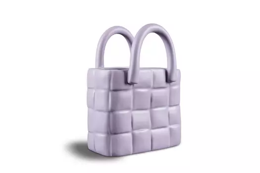 Дизайнерская ваза - сумка (my interno) фиолетовый 19x26x12 см.