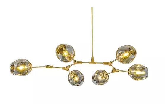 Люстра branching 6 gold (mak-interior) серый 167x23 см.