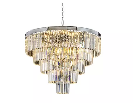 Дизайнерские люстры и светильники odeon 5 rings chrome (mak-interior) серебристый 80x60x80 см.