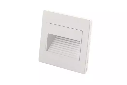 Dk3050-wh светильник встраиваемый в стену, ip 20, led 3000, 1 вт, белый, пластик (denkirs) белый