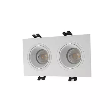 Dk3072-wh встраиваемый светильник, ip 20, 10 вт, gu5.3, led, белый/белый, пластик (denkirs) белый