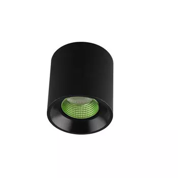 Dk3090-bk+gr светильник накладной ip 20, 10 вт, gu5.3, led, черный/зеленый, пластик (denkirs) черный