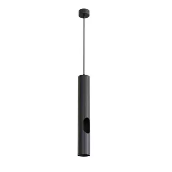 Dk4045-bk подвесной светильник, с декоративным вырезом, ip 20, до 15 вт, led, gu10, черный, алюминий (denkirs) черный