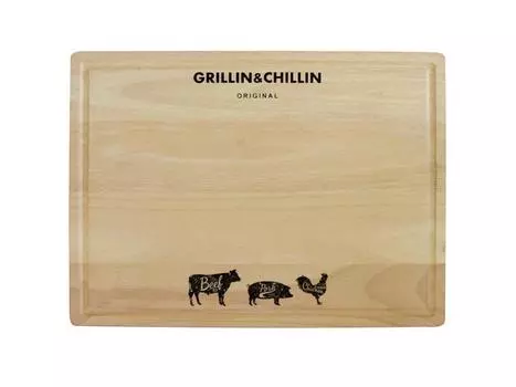 Доска разделочная grillin&amp;chillin (ogogo) бежевый 29x39 см.