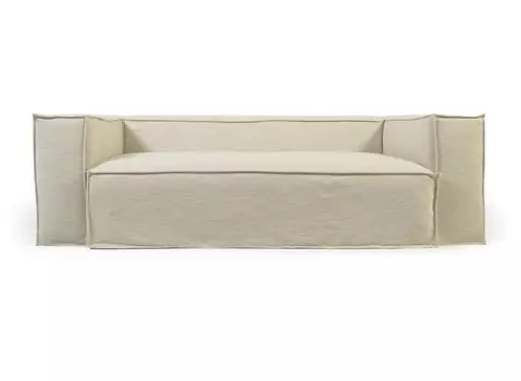 Двухместный диван blok со съемными чехлами (la forma) белый 210x69x100 см.