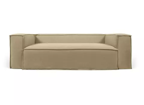 Двухместный диван blok со съемными чехлами (la forma) бежевый 210x69x100 см.