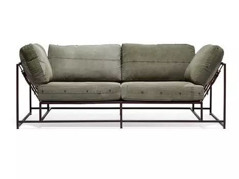 Двухместный диван милитари (the_sofa) зеленый 193x63x90 см.