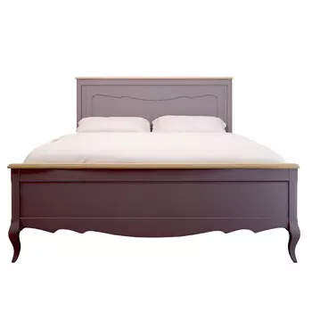 Двуспальная кровать leontina lavanda (etg-home) фиолетовый 160.0x120.0x200.0 см.