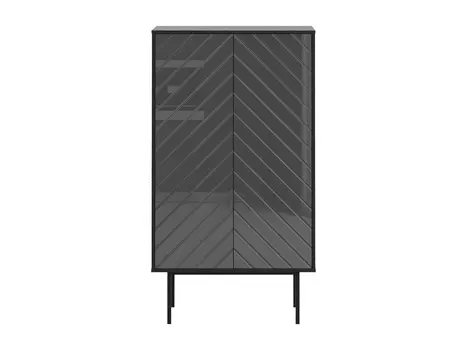 Двустворчатый шкаф boho (ogogo) серый 84x150x40 см.