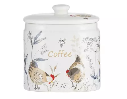Емкость для хранения кофе country hens (p&amp;k) мультиколор 12x14x9 см.