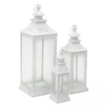 Фонарь, набор 3 шт feraverto (to4rooms) белый 23x71x23 см.