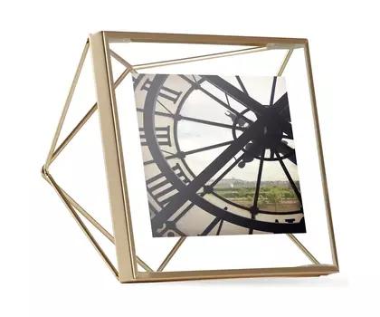 Фоторамка prisma (umbra) золотой 15x15x7 см.