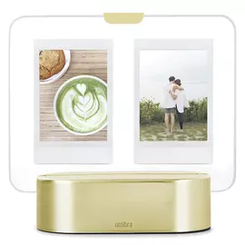 Фоторамка с подсветкой glo instant (umbra) золотой 14x6x15 см.