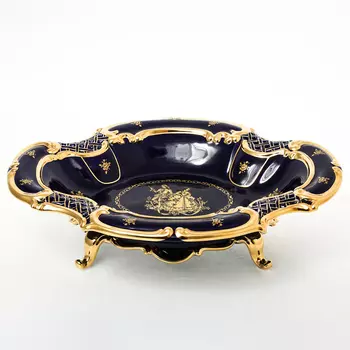 Фруктовница bleu gold ceramiche (bruno costenaro) черный 46x12x34 см.