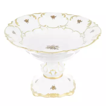 Фруктовница на ножке золотая роза (queen s crown) золотой