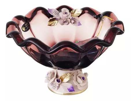 Фруктовница white cristal (white cristal) красный