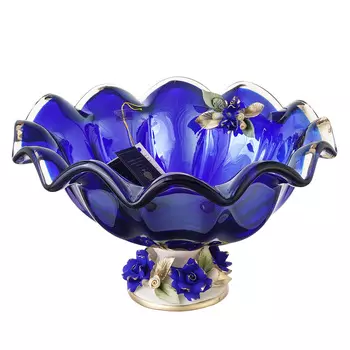 Фруктовница white cristal (white cristal) синий