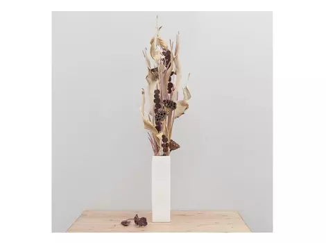 Интерьерная композиция с лотосом (wowbotanica) белый 130 см.