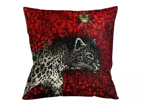 Интерьерная подушка два друга (object desire) красный 45x12x45 см.