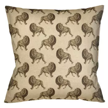 Интерьерная подушка «группа львов в бежевом» (object desire) бежевый 45x12x45 см.