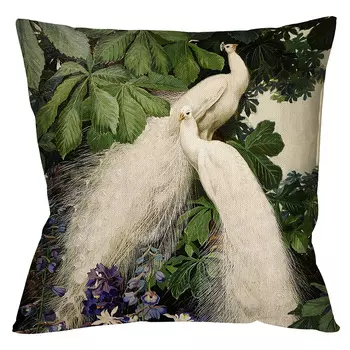 Интерьерная подушка «королевский павлин», версия 2 (object desire) мультиколор 45x12x45 см.