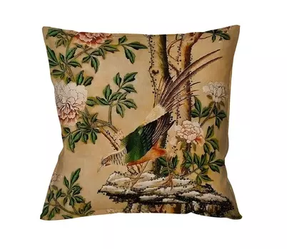 Интерьерная подушка «шинуазри», версия 3 (object desire) мультиколор 45x45 см.