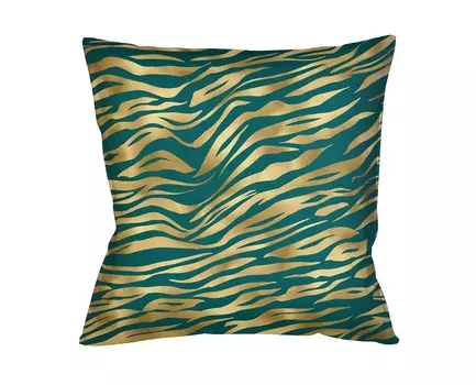 Интерьерная подушка «зебра» (изумруд) (object desire) мультиколор 45x45 см.