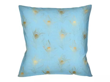 Интерьерная подушка жар-птица (object desire) голубой 45x12x45 см.