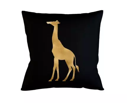 Интерьерная подушка «золотой жираф» (object desire) мультиколор 45x45 см.