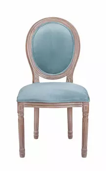 Интерьерный стул volker light green (mak-interior) голубой 50x100x54 см.
