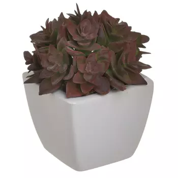 Искусственный цветок в кашпо hope (to4rooms) белый 8x11x8 см.