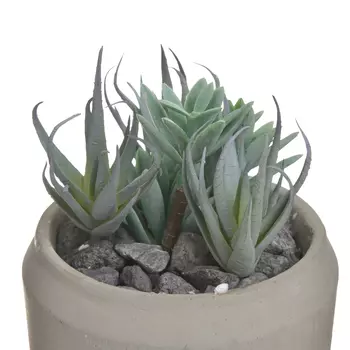 Искусственный цветок в кашпо (to4rooms) зеленый 11x15x11 см.