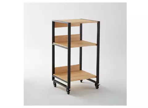 Этажерка на колёсиках hiba (laredoute) бежевый 47x89x43 см.