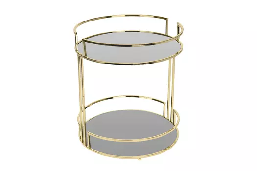 Этажерка настольная зеркальная (garda decor) серебристый 21x23x21 см.