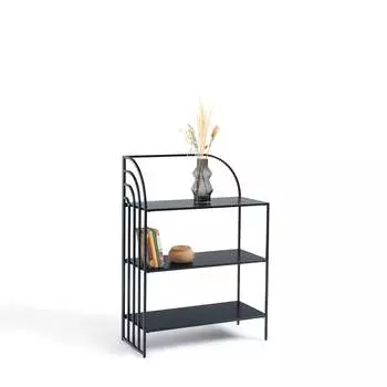 Этажерка низкая стальная camille (laredoute) черный 80x110x35 см.
