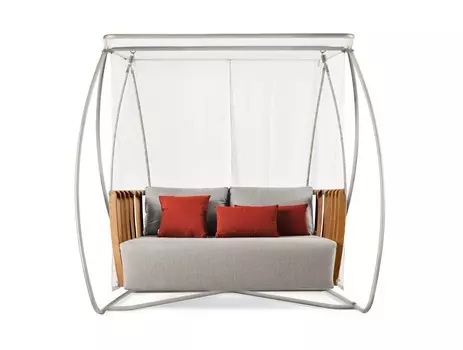 Качели с балдахином swing (ethimo) белый 205x193x133 см.