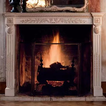 Каминный портал (to4rooms) бежевый 126x155x23 см.