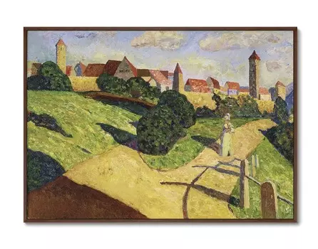 Репродукция картины на холсте alte stadt ii , 1902г. (картины в квартиру) мультиколор 105x75 см.